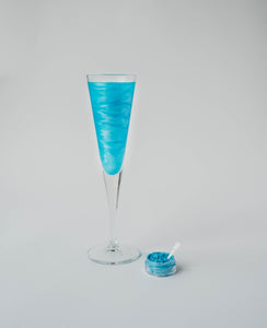 Blue Azure Silk Shimmer 2.5g pot - serves 25-30 flutes of fizz